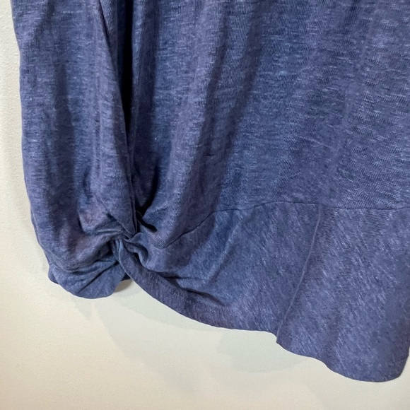 Athleta Linen Zephyr Twist Side Knot Tank Top Blue Small - Picture 2 of 5